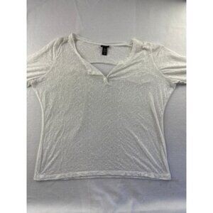 Torrid Womens Long Sleeve White Lace Top Size 2